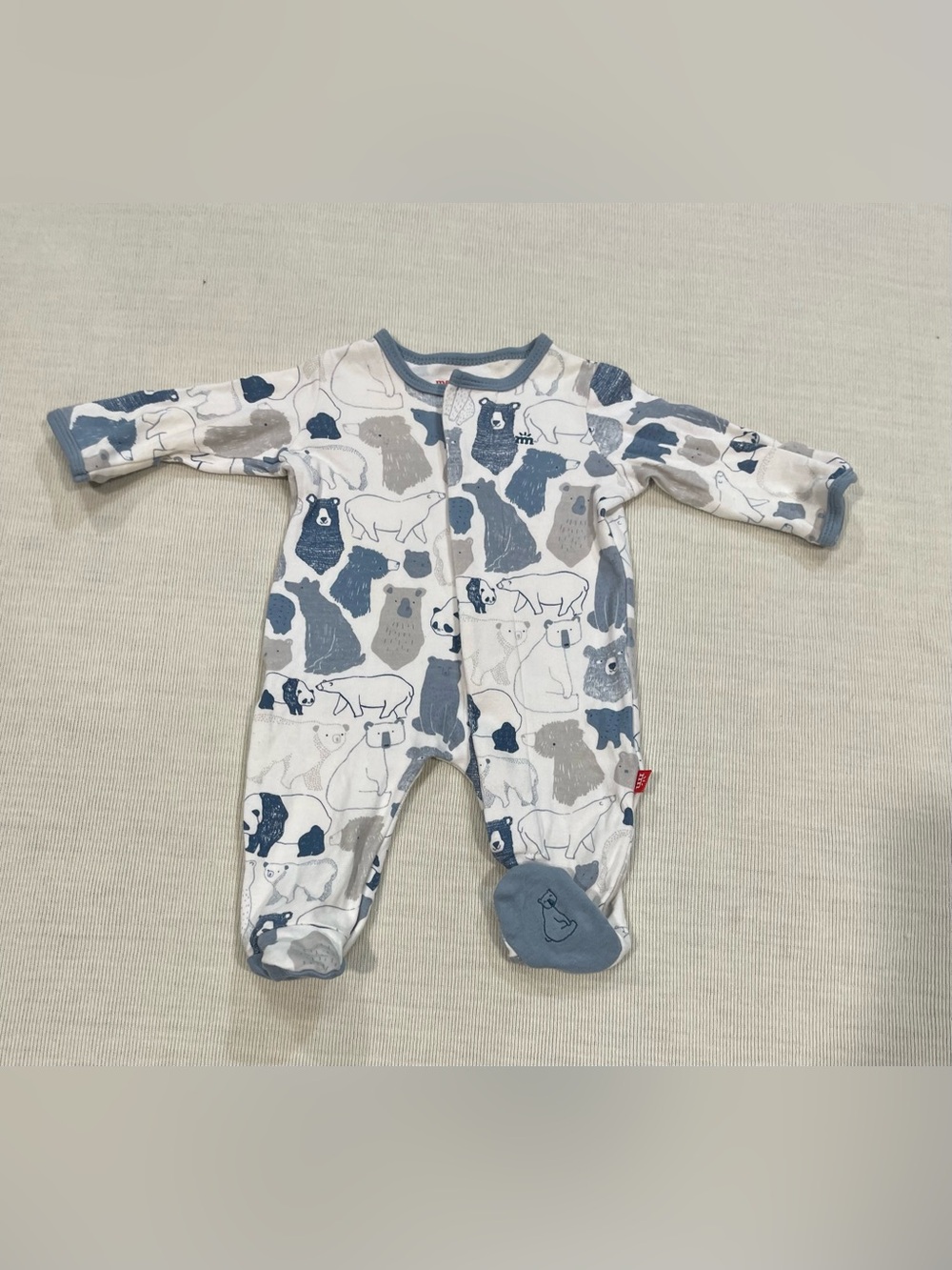 Magnetic Me "Unbearably Cute" Organic Cotton Magnetic Footie - Newborn (5-8 lbs)